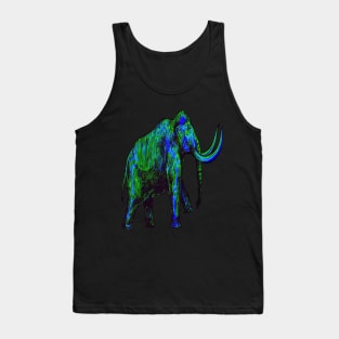 Mammoth Skeleton Interactive Green&Blue Filter T-Shirt By Red&Blue Tank Top